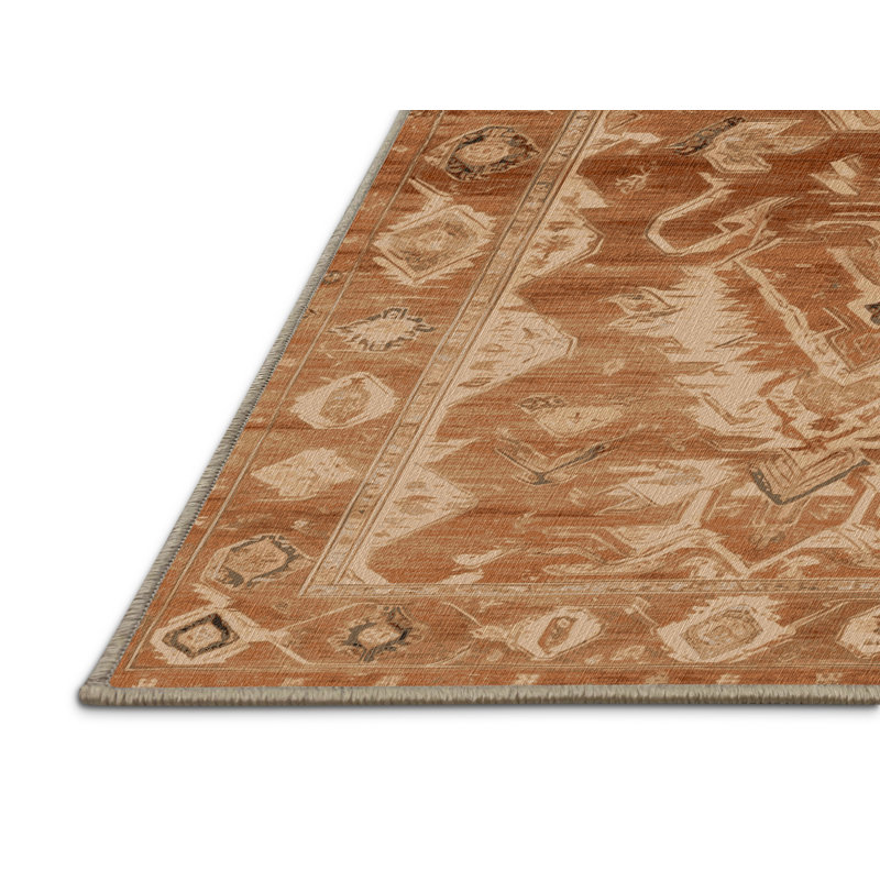 Tapis brun lavable à la machine, Rectangle 3 pi x 5 pi