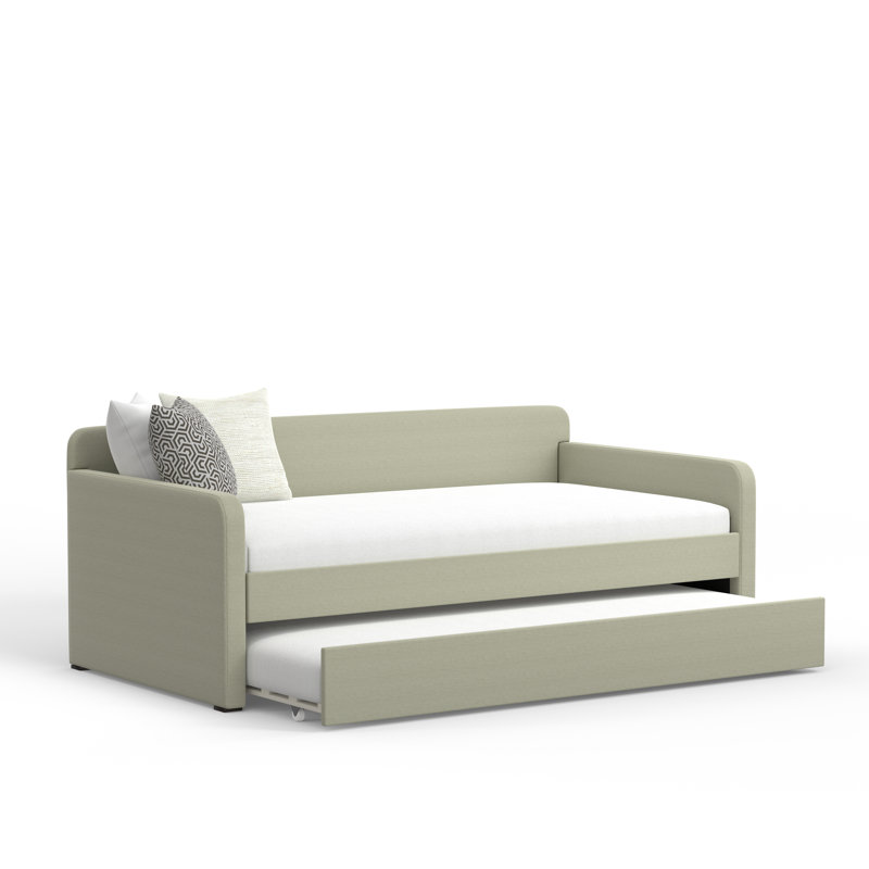 Lit de jour simple avec couchette Chandita, Beige