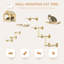8 Piece Cat Shelves Set Cat Wall Furniture Condo Beige
