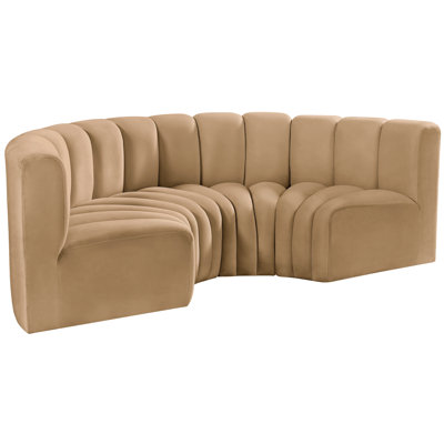 Hiten Upholstered Curved Sectional Reversible