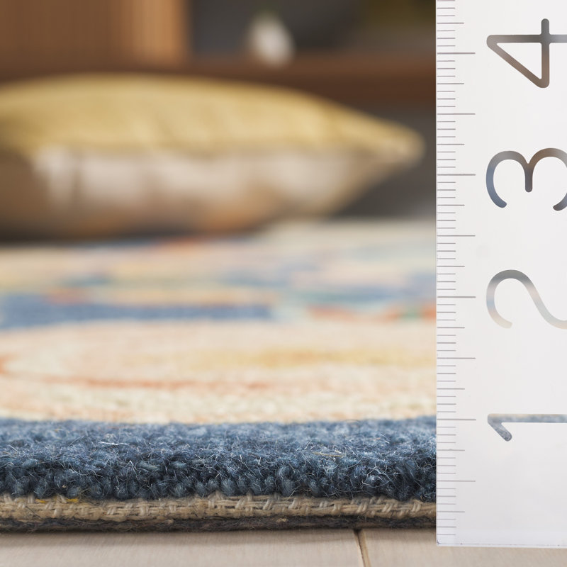 Jardin Hand Tufted Wool; Cotton Floral Indoor Rug, Square 6'