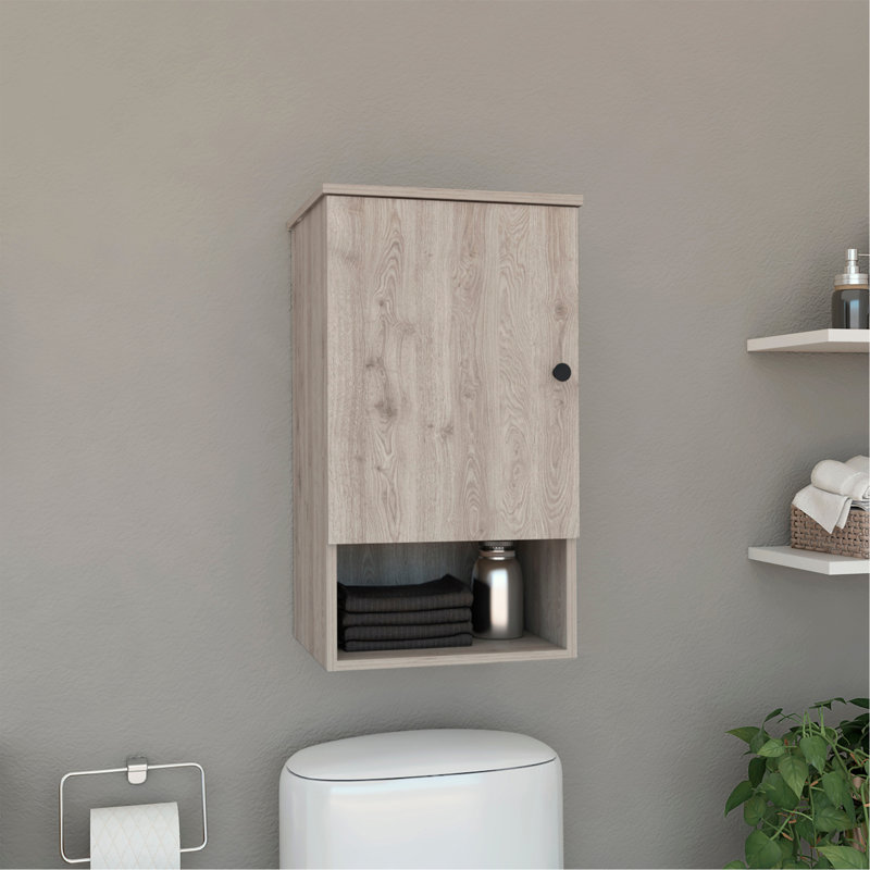 Medicine Cabinet, Two Internal Shelves, Single Door, One Shelf, Gray