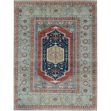 Bakshahesh Wool Oriental Area Rug in Red/Navy Blue/Green