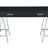 Black High Gloss And Chrome Writing Desk With USB Port, Combining Modern Technology And Sleek Design For Efficient Workspaces-1066832019