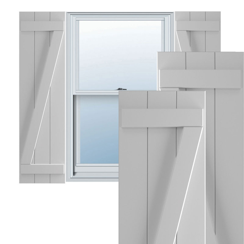 Volets en PVC True Fit, 16.125", Avec un couche d'aprêt, 52"
