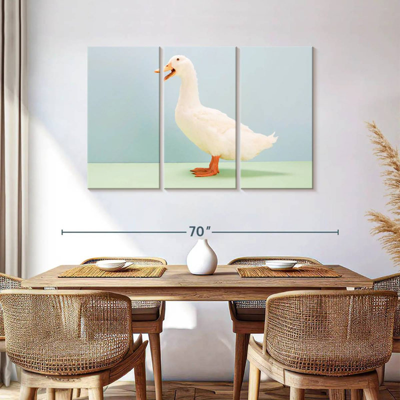 Brampt White Duck, 36" H x 57" W