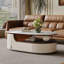 Table basse ovale en pierre