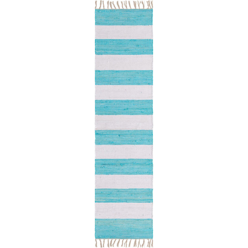 Abitha Cotton Striped Indoor Rug, Runner 2'2" x 8'