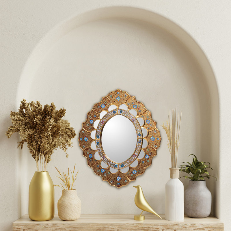 Umaiza Wood Flat Wall Mirror