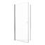 Porte de douche pivotante semi-sans cadre l 24 po x H 72 po avec verre trempé de 1 po d'épaisseur (6 mm)-129384700