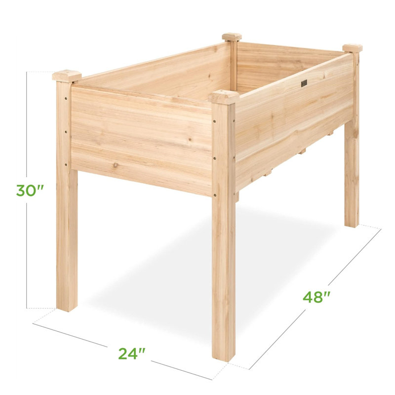 Elevated Wood Planter Box Stand