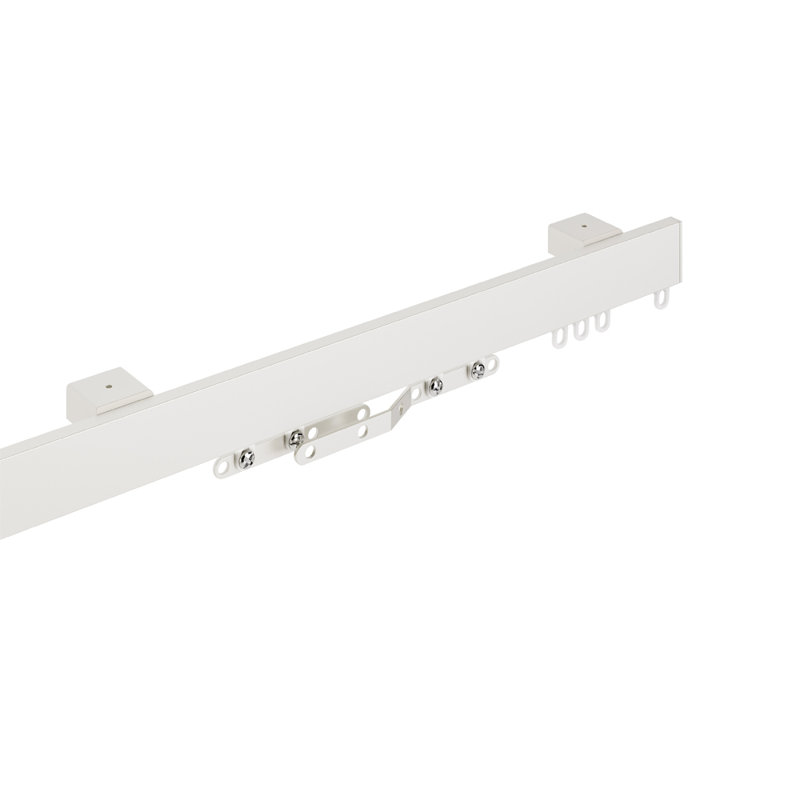 Bridgeview Cordless Aluminium Curtain Track White, 3.2cm H x 150cm W x 3.5cm D