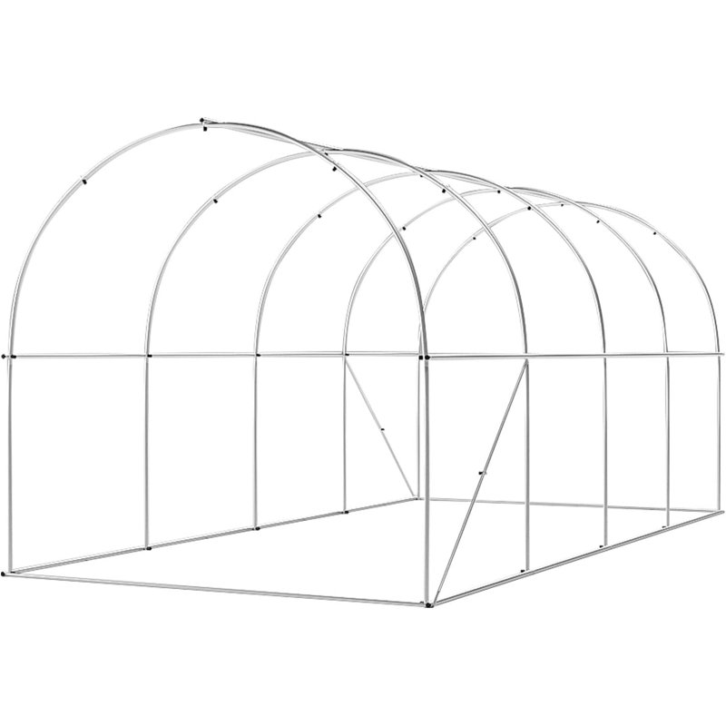 13x6.5x6.5ft Upgraded Galvanized Steel Frame for Greenhouses Large Walk-in Green House Heavy Duty Tunnel Green Houses，Garden Arch Multi-Size Climbing Plants Arch Arbor