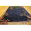 Room Size Chinese - Art Deco Antique 1920s Rectangle Knotted Wool Blue Rug