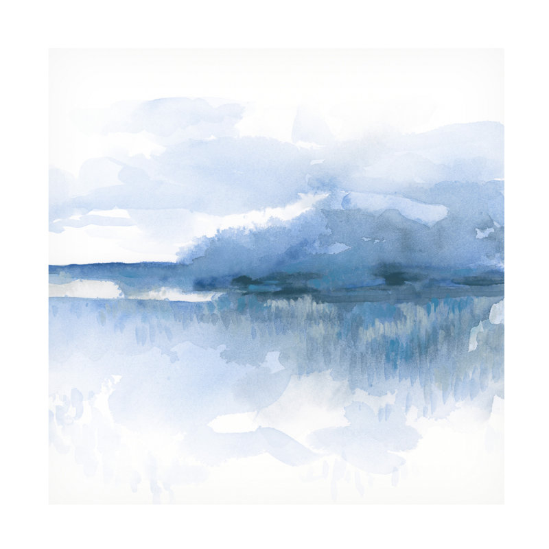June Erica Vess  Blue Mist Marsh II Canvas Art, 35" H x 35" W