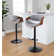 Swivel Upholstered Adjustable Height Counter Stool with Metal Frame