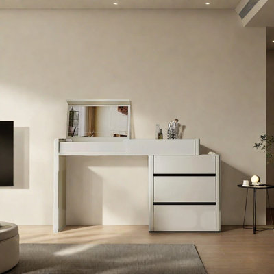 Cream Style Flip-Top Dresser