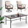Sutiya 6 - Person Rectangular Outdoor Dining Set with 2 Swivel Chairs & Cushions