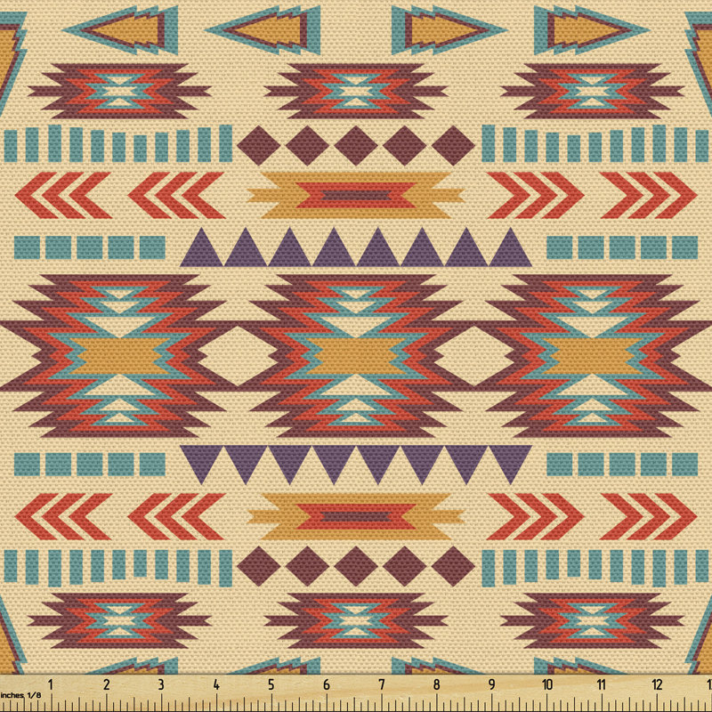 Twomey Colourful with Traditional Geometric Elements Fabric