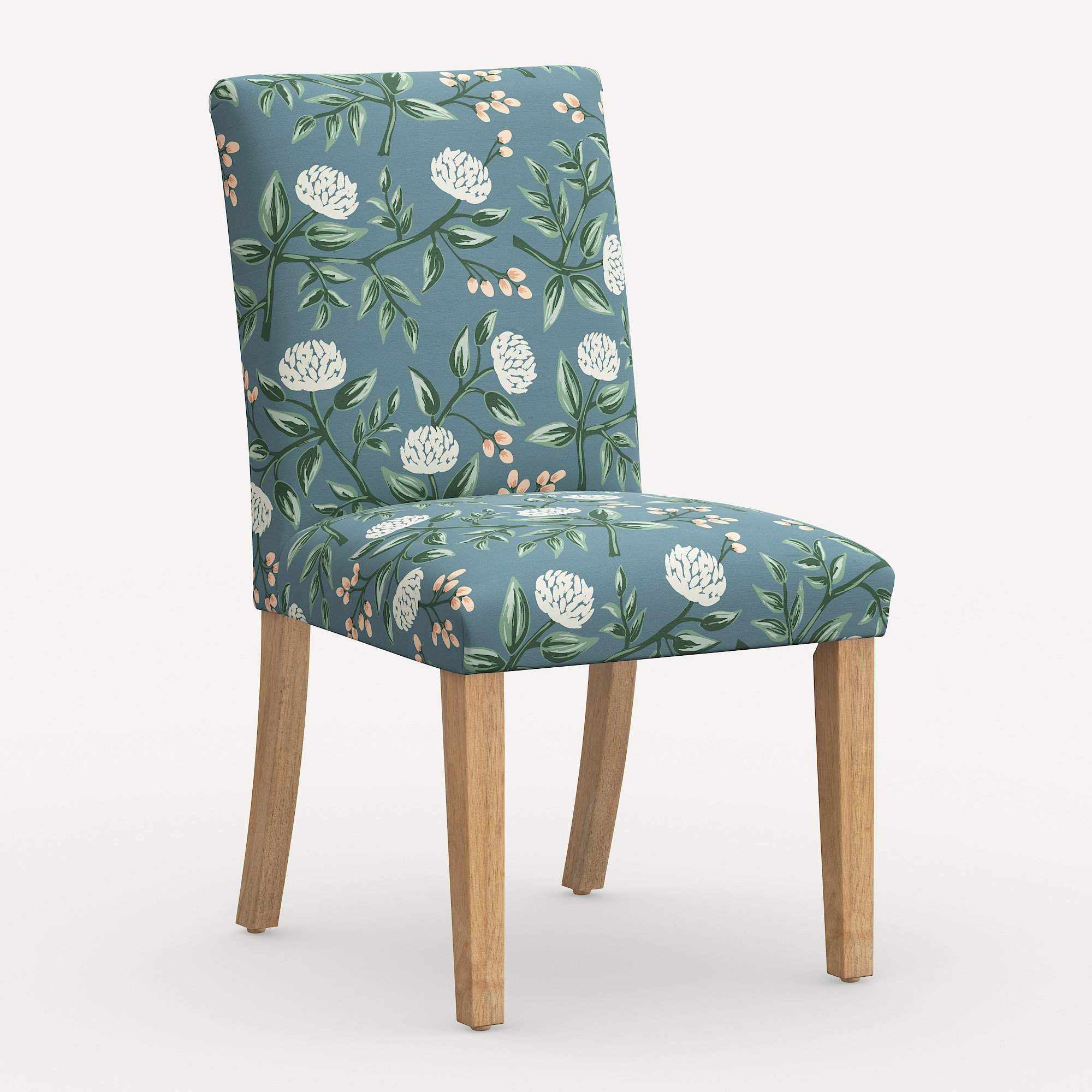 Rifle Paper Co. x Cloth & Company Lorraine Dining Chair, Emerald Peoonies