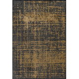 Rapture Black/Yellow Abstract Luxury Area Rug