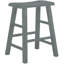 Tabouret de bar et de comptoir en bois massif massif Messer, 24 po, gris (ensemble de 3)-503425488-444781850-465178696