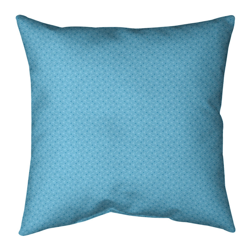 Oreiller carré Katelyn Elizabeth, Polyester/ Bourre en polyester, 26 po x 26 po, Bleu clair