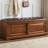 Light Walnut Upholstered Bench-1825040273