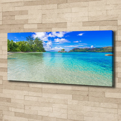 Seychelles Beach - Wrapped Canvas Print