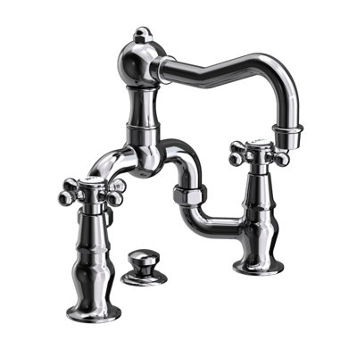 Chesterfield Bathroom Bridge Faucet with Drain Assembly
