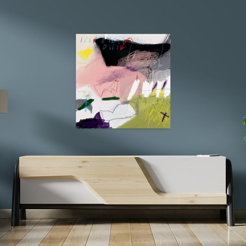 Le Din des vagues, art contemporain abstrait, H 36 po x l 36 po