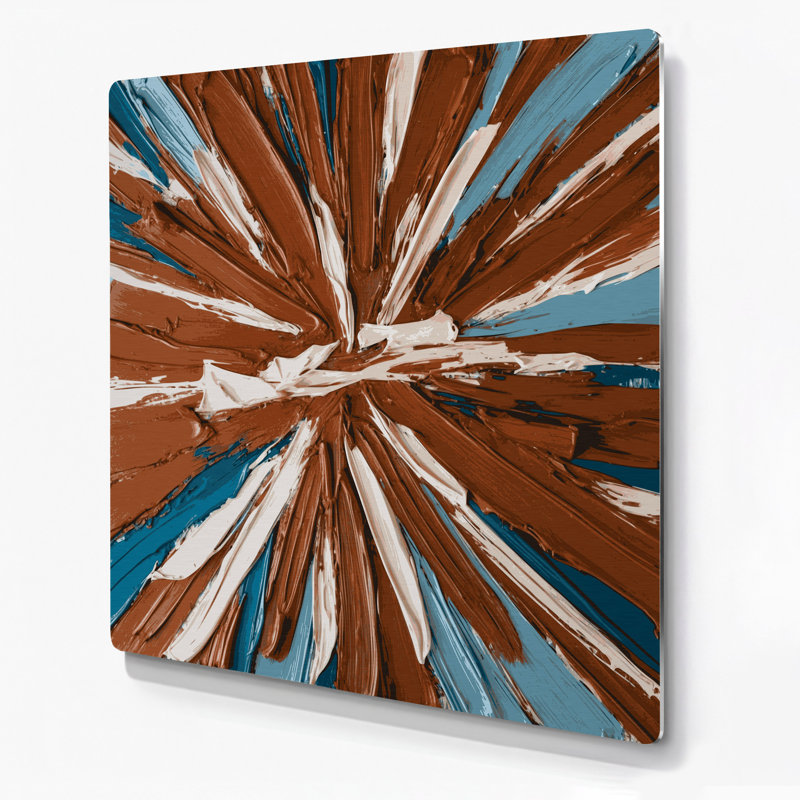 Neo Expressionism 74 Brown Metal Wall Art, 16" H x 16" W