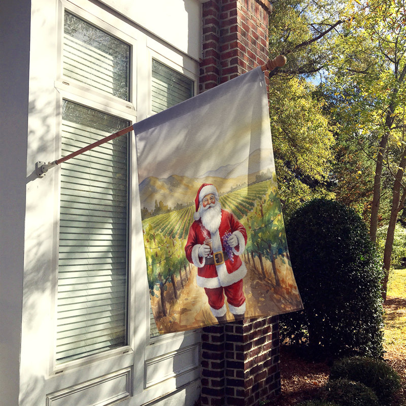 Drapeau du Père Noël dans le vignoble, House Size, Santa in the Vineyard