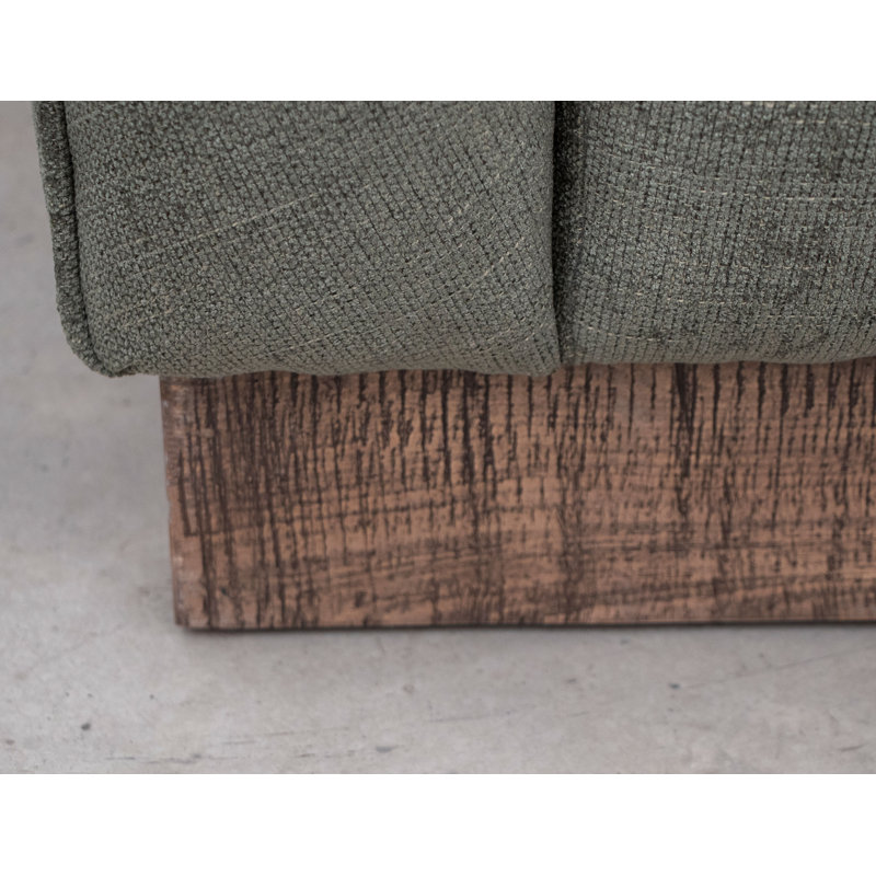 Bedfordshire Wooden Frame & Base, Sofa, Olive Polyester, 33.5" H x 65.5" W x 30.25" D