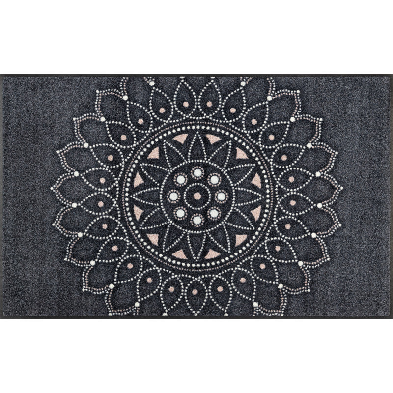 Purnima Non-Slip Floral Indoor / Outdoor Doormat, Rectangular 75 x 120cm