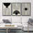Mid-Century Modern Black And White Minimalist Abstract Home Decor Framed Wall Art Work Canvas Print-119018149-71202615