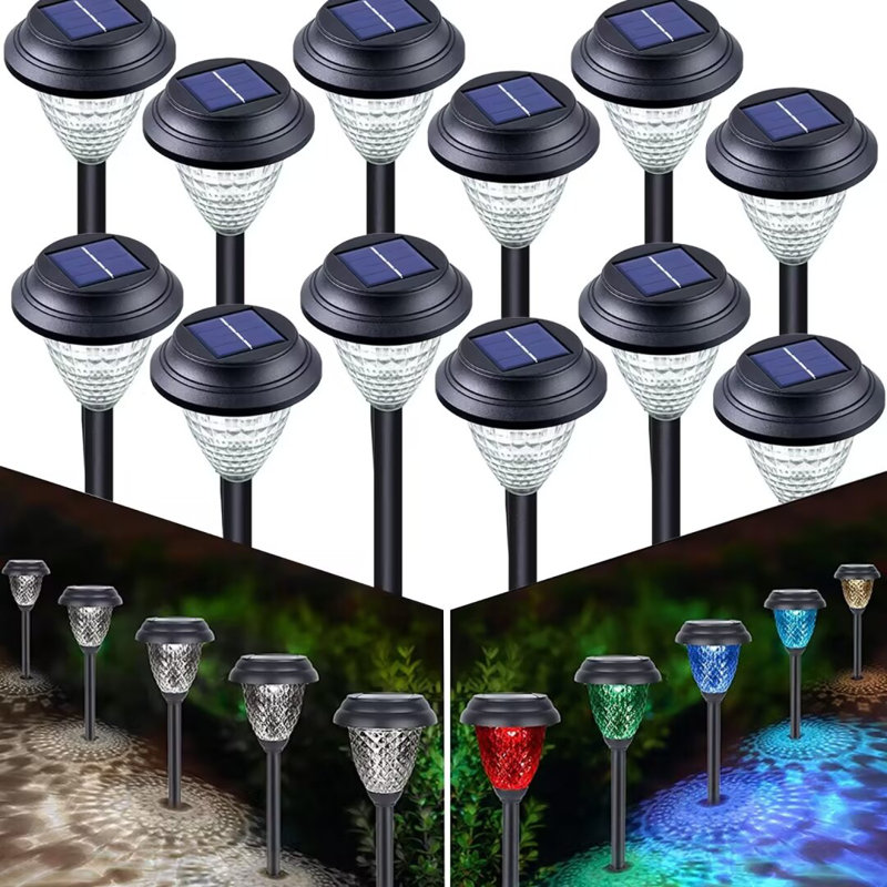 Solar Landscape Light Low Voltage Integrated LED Pathway Light Christmas Decorations, White