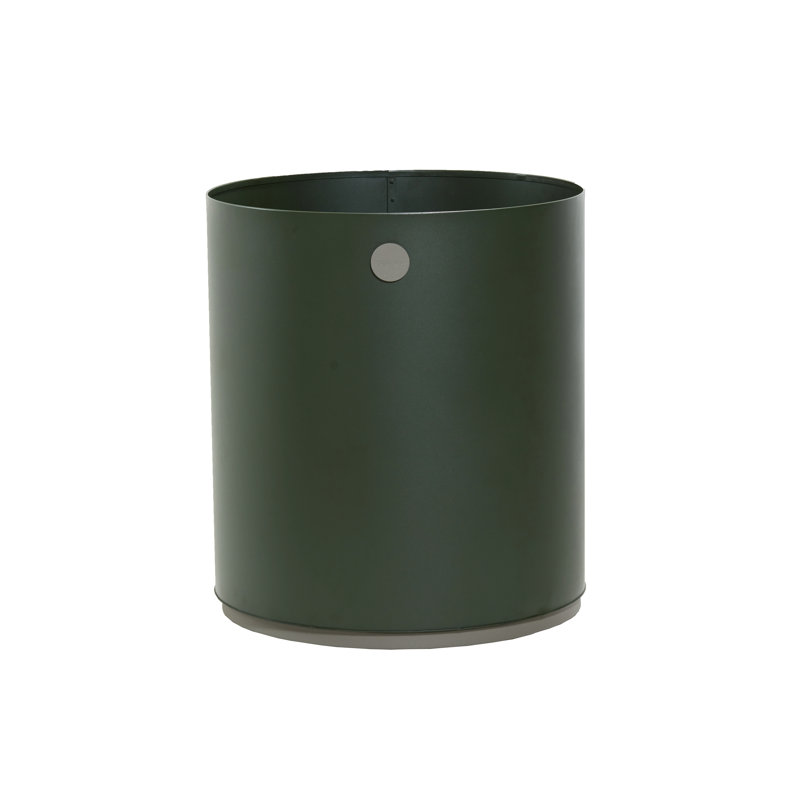 Grow Metal Planter, Dark Green/Taupe, 24.1" H x 21.3" W x 21.3" D