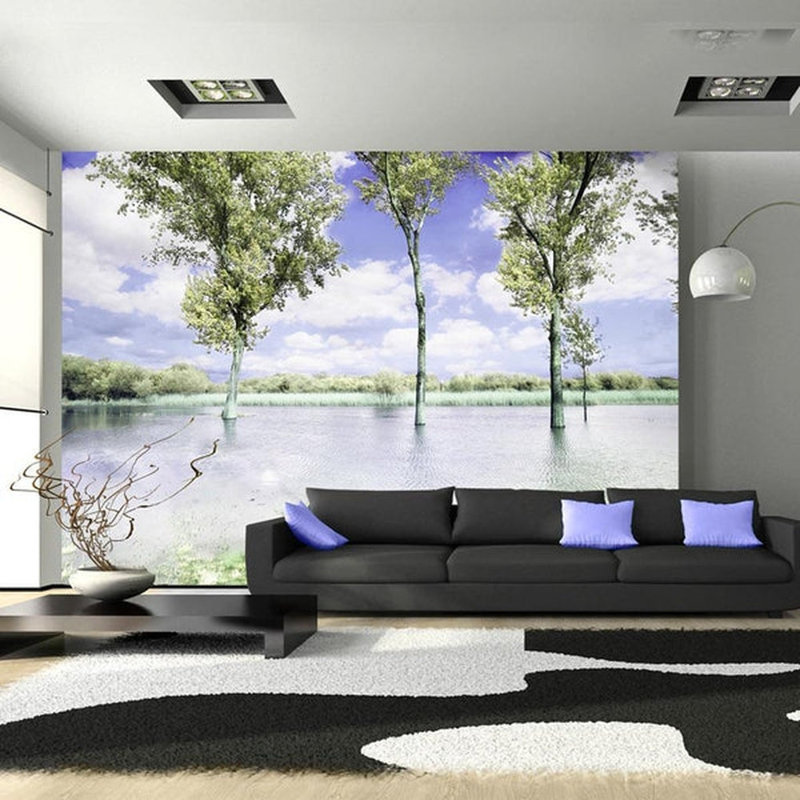 Murale paysage de printemps Alizia, L 82 po x l 118 po