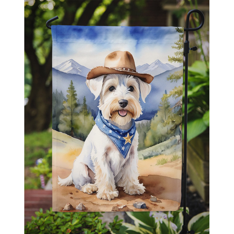 Drapeau Cowboy Welcome Garden, Sealyham Terrier