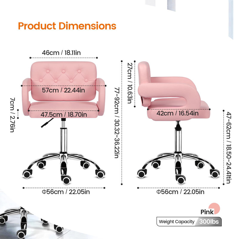 Office Chair, Pink