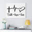 Faith, Hope, Love Christian, reproduction d'art murale prête à être accrochée-1107616993