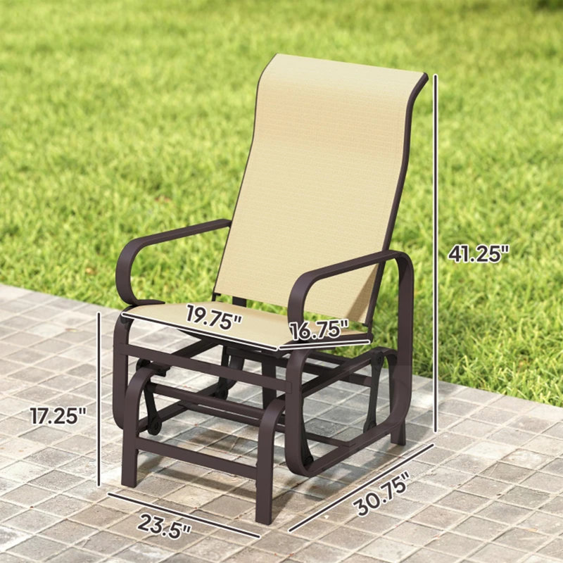 Ensemble de 2 chaises longues d'extérieur coulissantes, Kaki / Brun