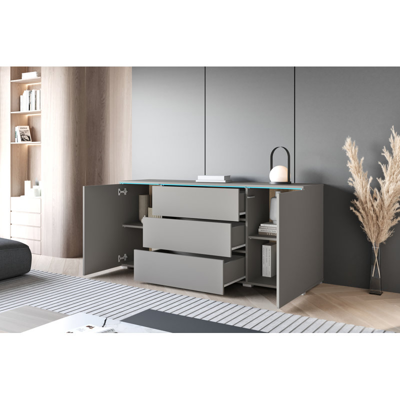 Borislav Laminate Rectangle Accent Chest, Grey