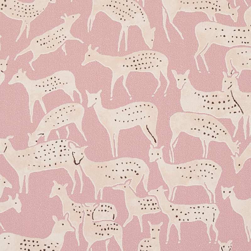 Fauna Wallpaper, Dusty Pink