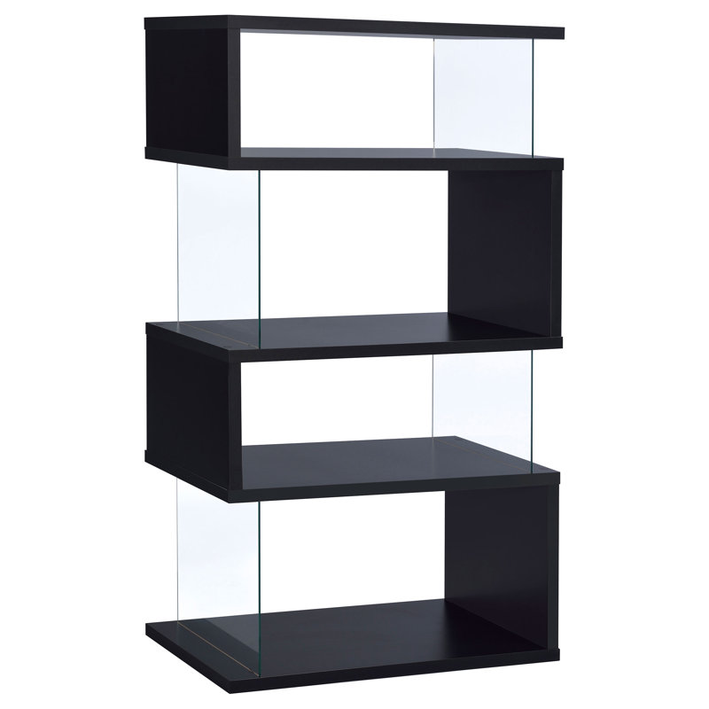 Athiya Geometric Bookcase, Black