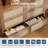 Farmhouse 6 Drawer Dresser, Rattan Chest of Drawers with Spacious Tabletop & Raised Edges, Compact Wood Storage Organizer for Bedrooms, Living Rooms, Entryways