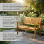 Banc de jardin en bois d'acacia massif avec finition en teck doré