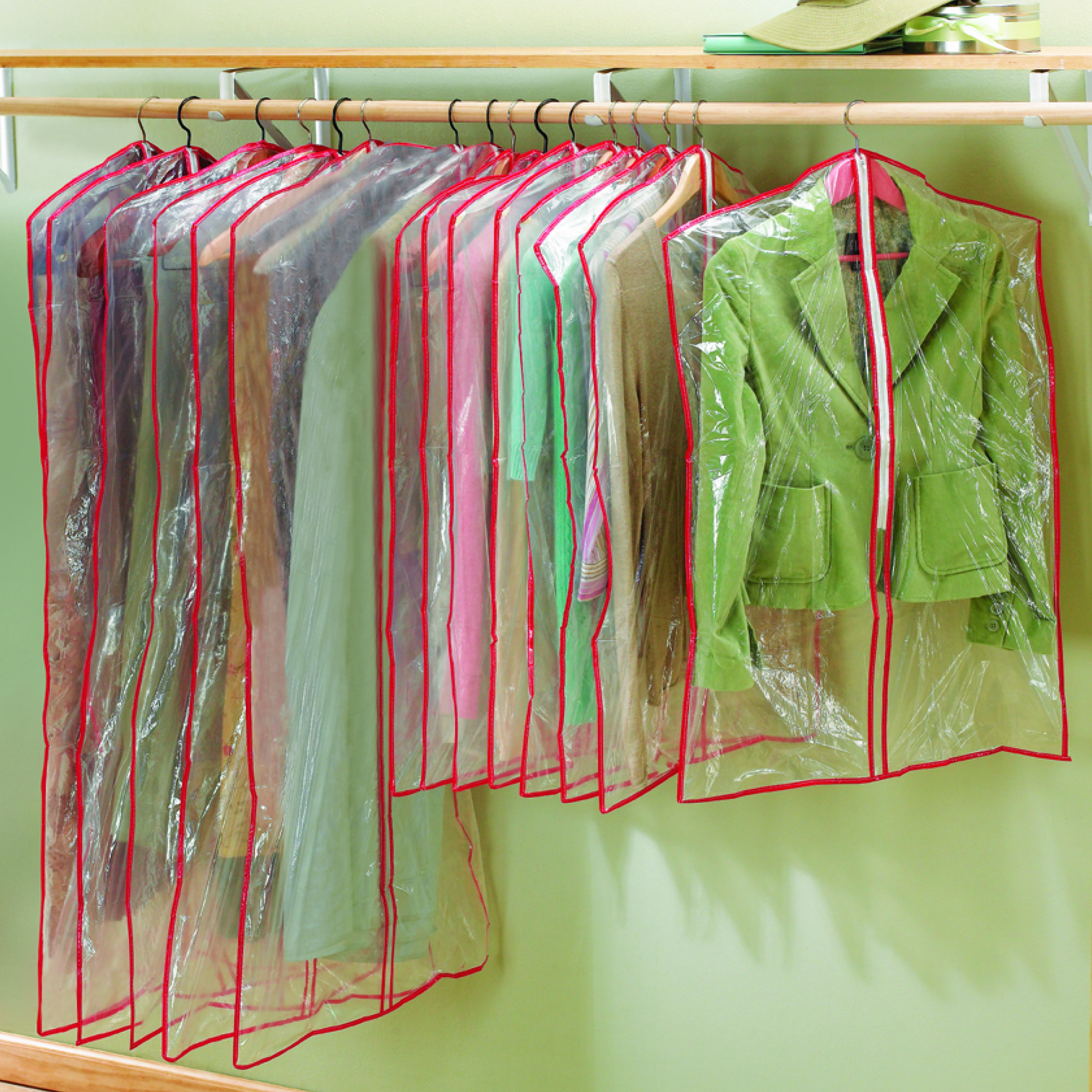 5 pcs/pack 4 sizes Available Garment Bags for Hanging Clothes Storage -  Suit Bag with Zipper, Dress Bag Dust Cover - Clear Storage Bags for  Clothing S
