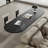 Black+Clear Oval Solid Wood+Acrylic desks-108303954